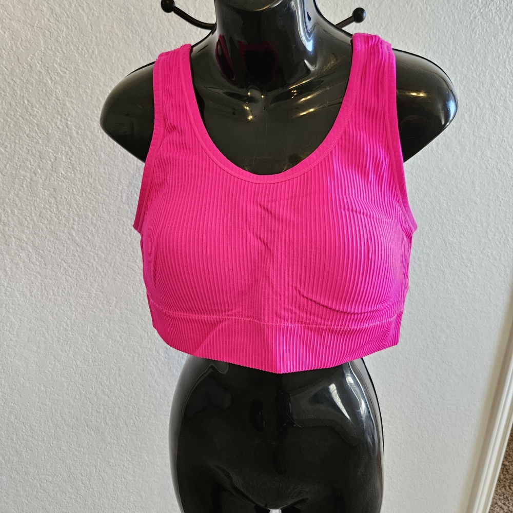 Torrid Vibrant Pink Ribbed Bralette